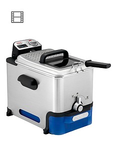 Tefal FR804040 Oleoclean Pro Deep Fryer, 1.2kg Capacity, 2300W, Exclusive Oil Filtration System - Stainless Steel