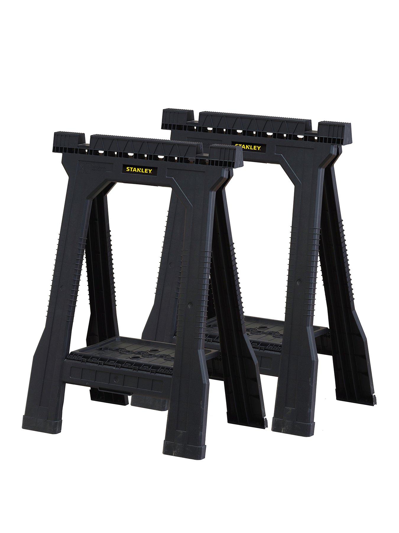 Stanley folding junior store saw horses pair