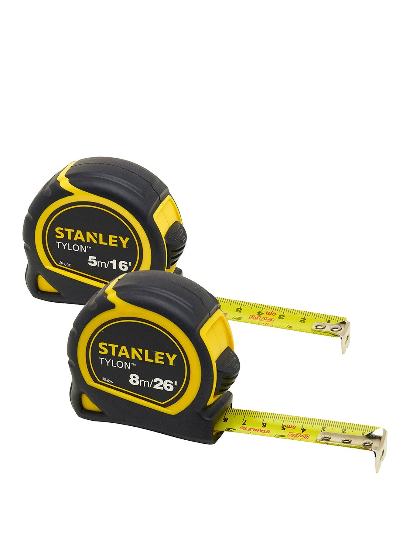 Product photograph of Stanley 5 And 8m Tape Measures - Twin Pack from very.co.uk