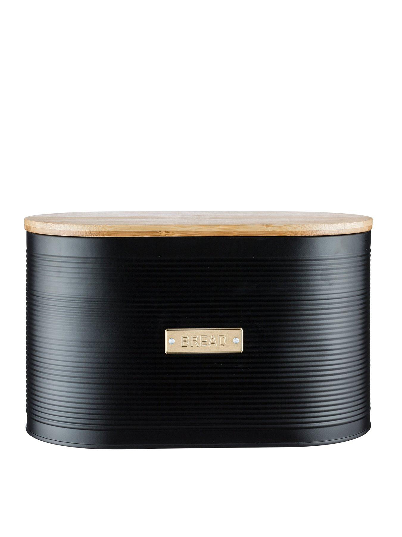 Product photograph of Typhoon Otto Black Bread Bin from very.co.uk