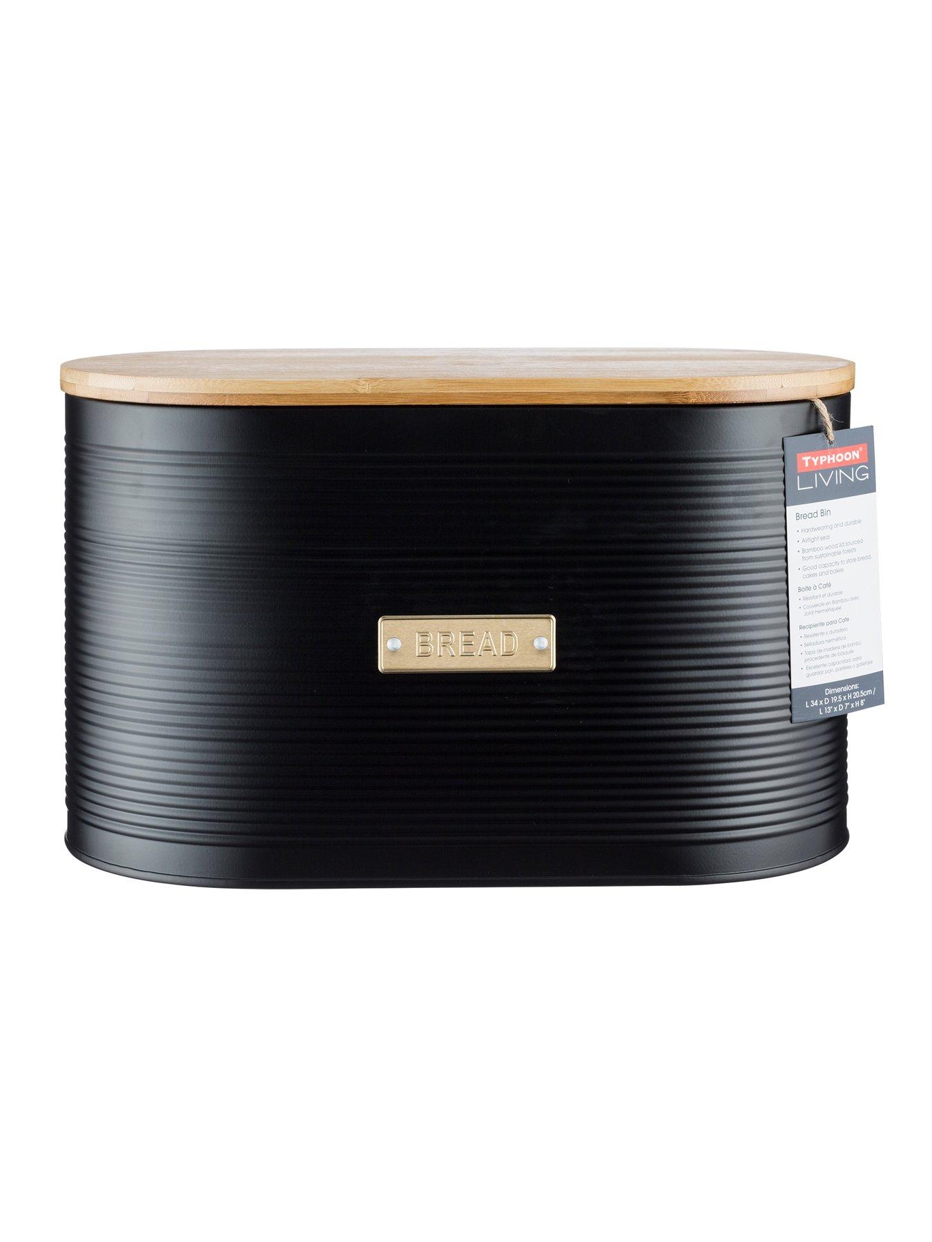 Typhoon Otto Black Bread Bin very.co.uk
