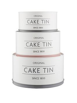 Product photograph of Mason Cash Innovative Kitchen Set Of 3 Cake Tins from very.co.uk