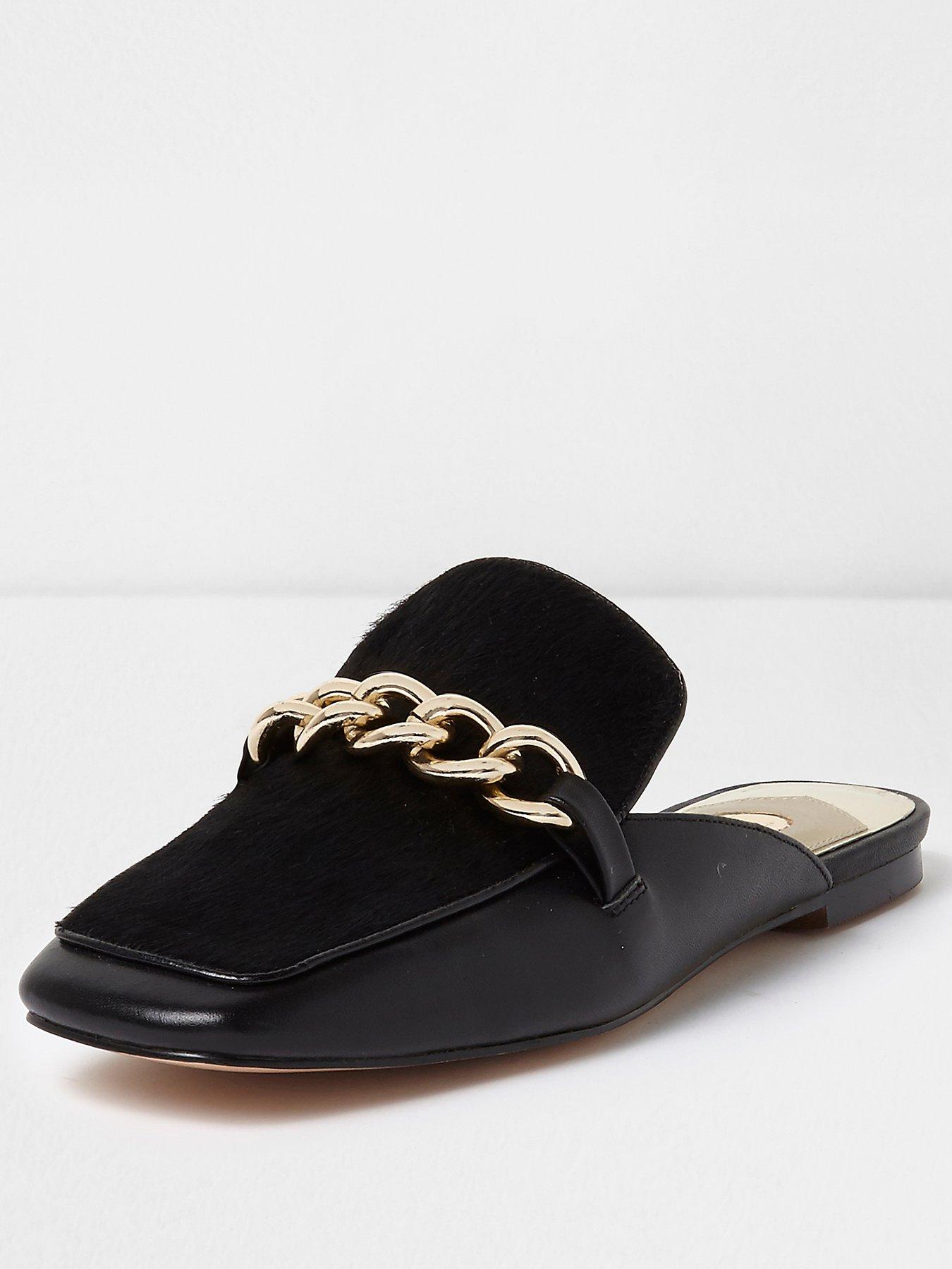 river island backless loafers