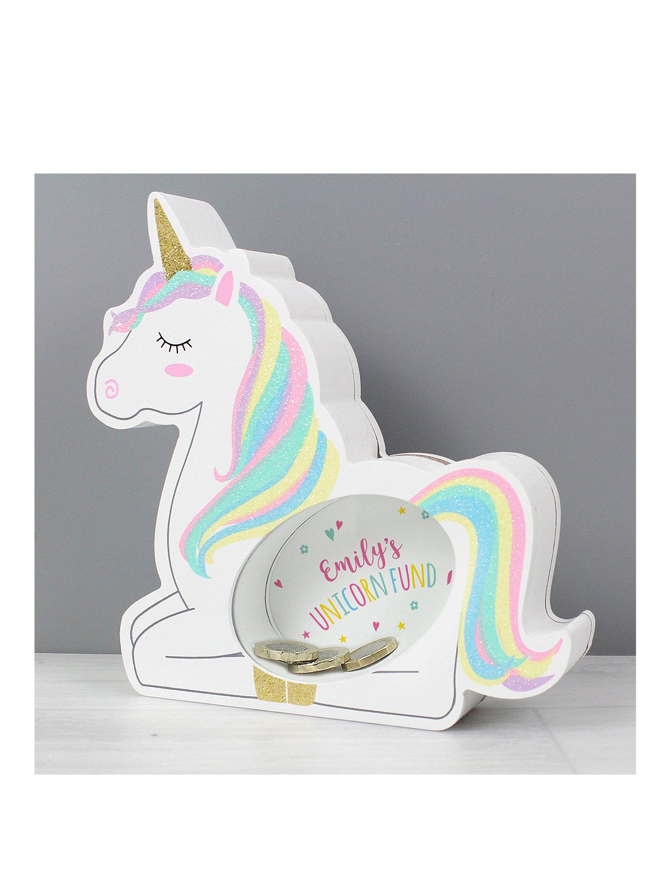 Personalised Unicorn Money Box - 