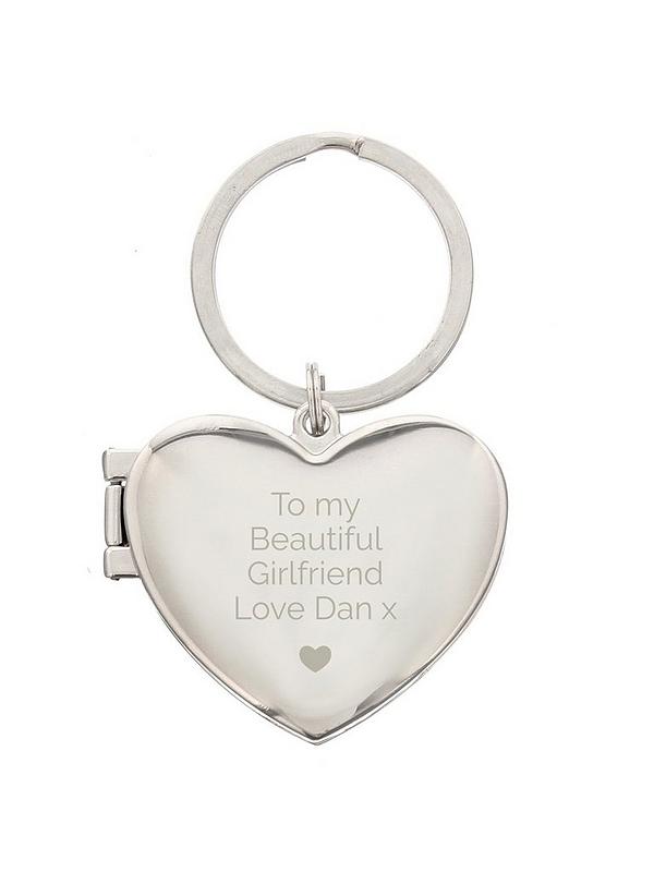 Image 4 of 4 of The Personalised Memento Company Personalised Valentines Heart Photo Key Ring