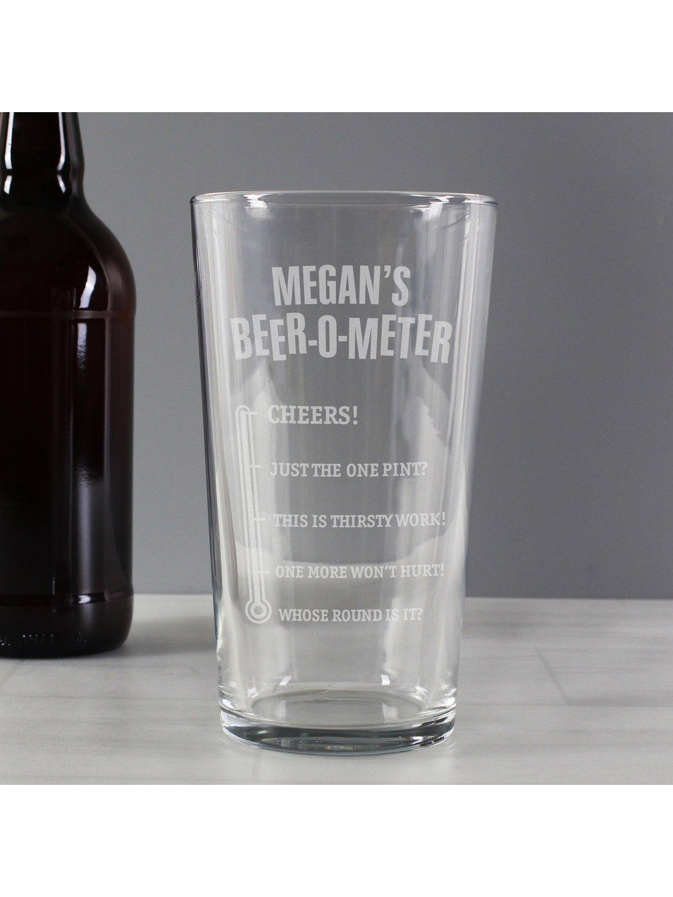 Image 2 of 3 of The Personalised Memento Company Beer-O-Meter Pint Glass