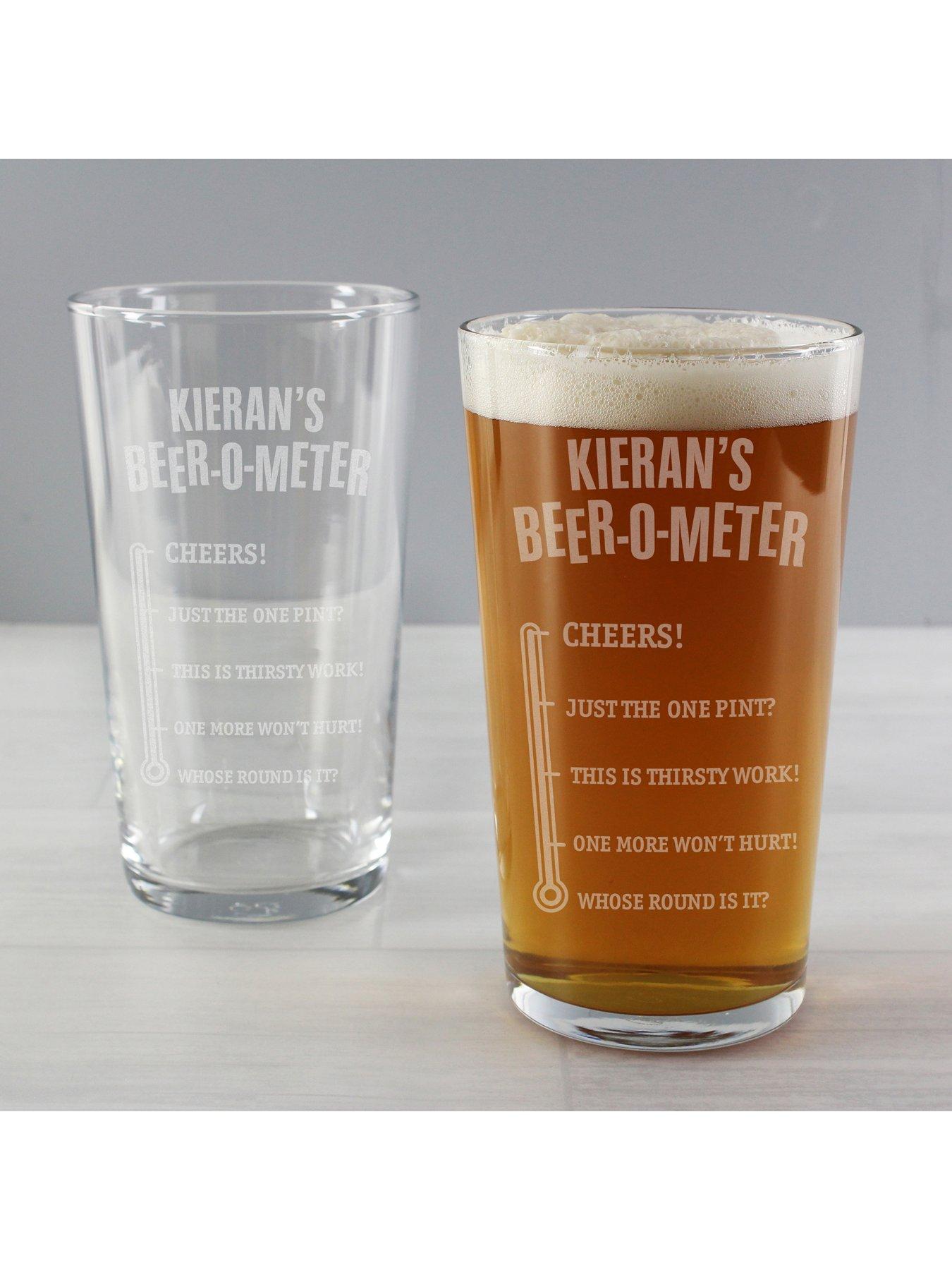 Image 3 of 3 of The Personalised Memento Company Beer-O-Meter Pint Glass
