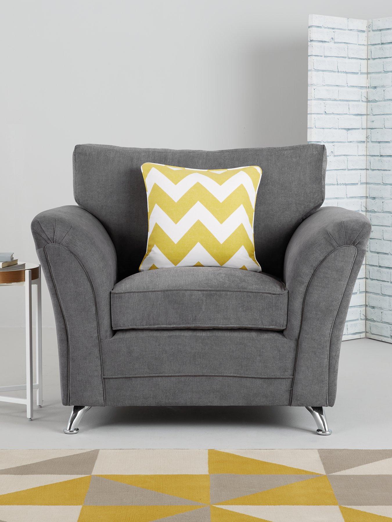 Grey arm online chair