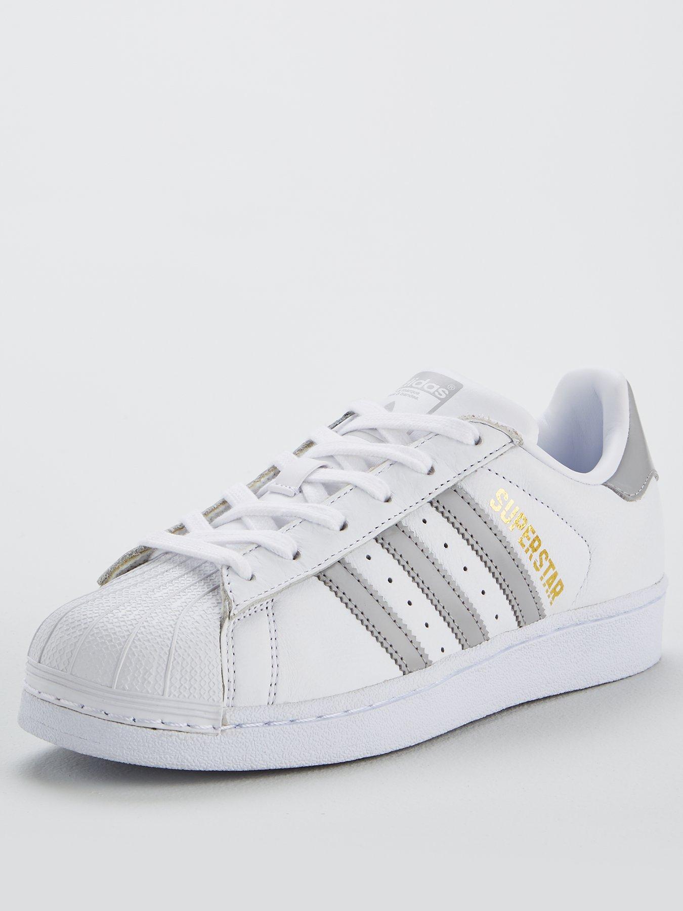 white and silver adidas