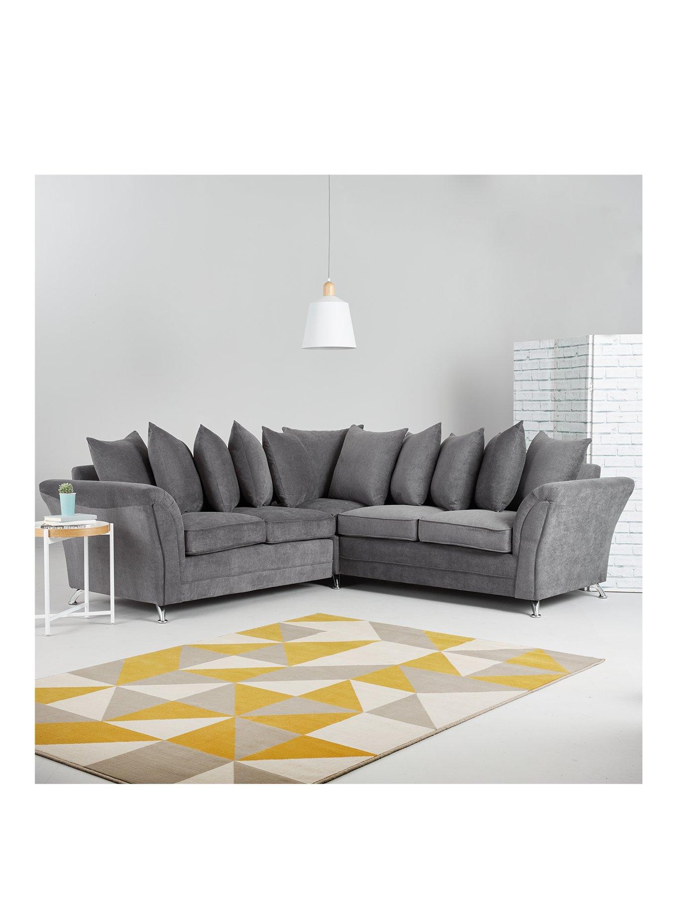 Product photograph of Dury Fabric Corner Group Scatter Back Sofa from very.co.uk