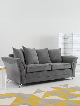 Product photograph of Very Home Dury Fabric 3 Seater Scatter Back Sofa - Fsc Reg Certified from very.co.uk