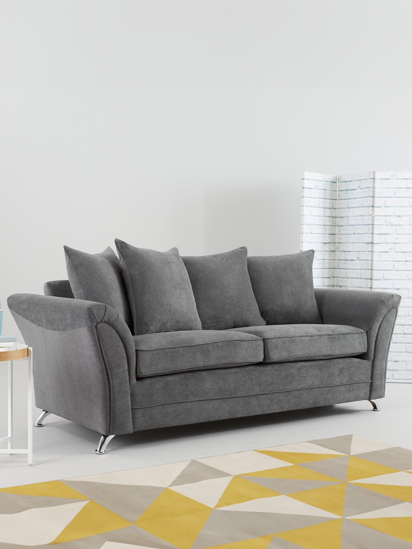 undefined Dury Fabric 3 Seater Scatter Back Sofa - FSC® Certified