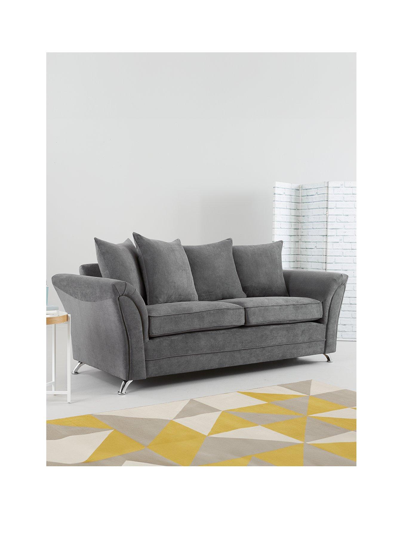 undefined Dury Fabric 3 Seater Scatter Back Sofa - FSC® Certified