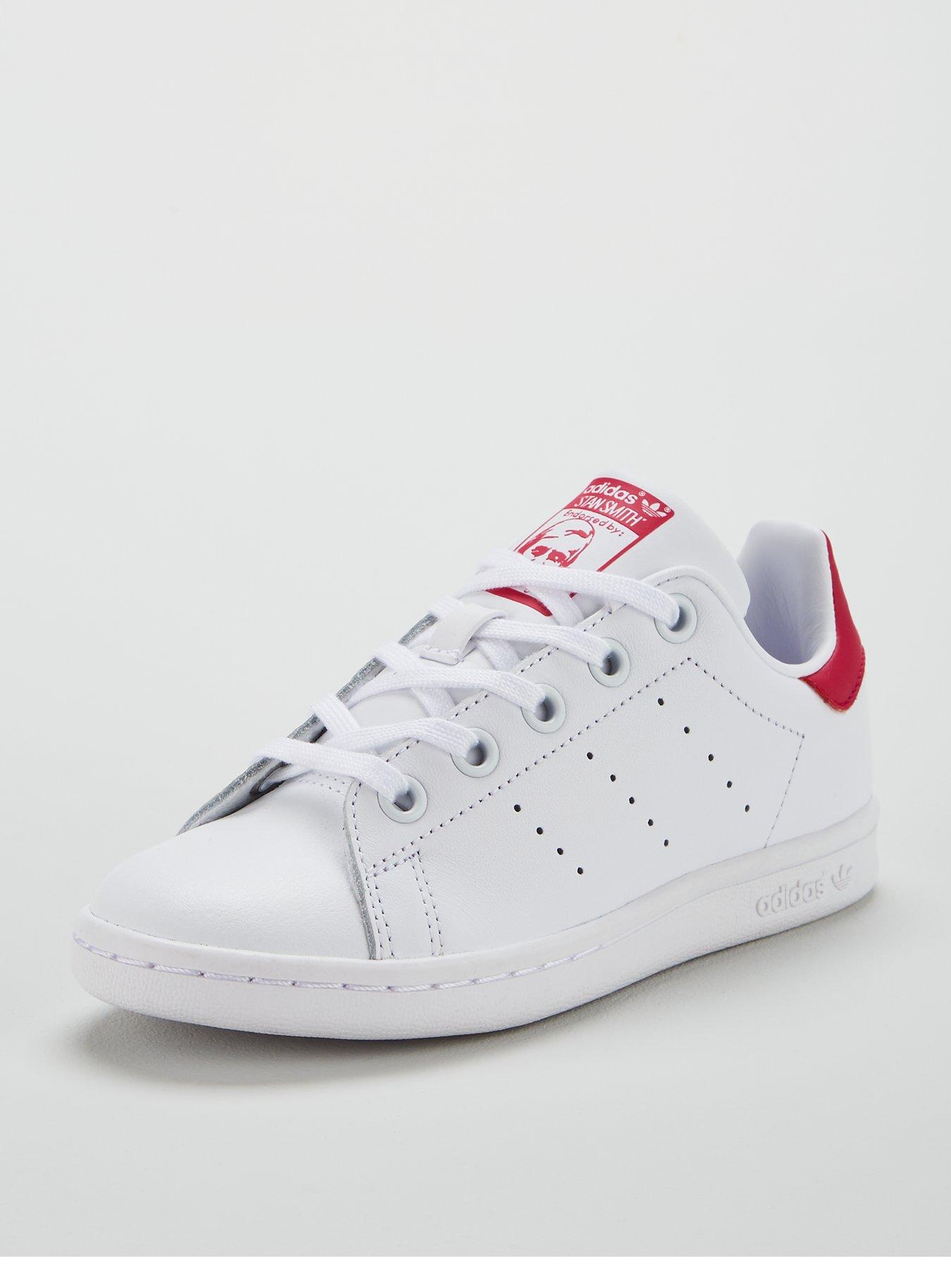 stan smith white pink red