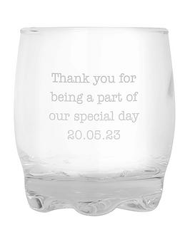 Product photograph of The Personalised Memento Company Personalised Whiskey Glass from very.co.uk