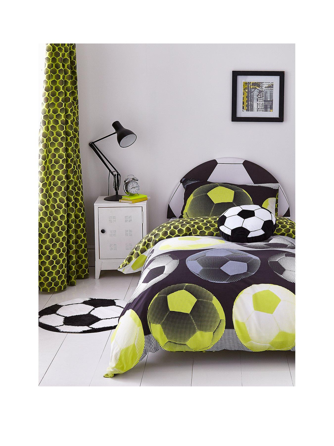 Catherine Lansfield Neon Football Duvet Cover Set Yellow Very