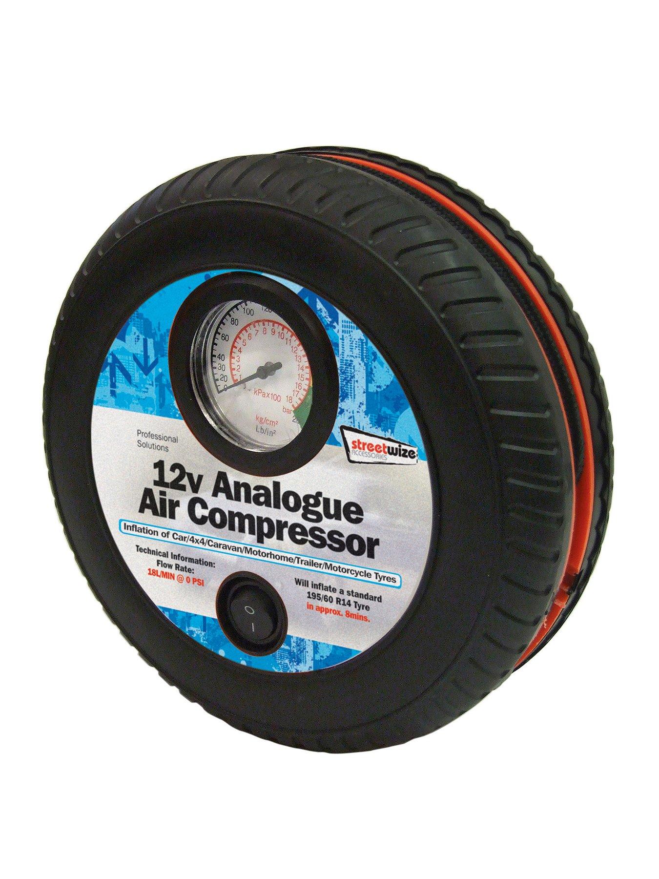 Product photograph of Streetwize Accessories Tyre Shape 250psi Air Compressor from very.co.uk