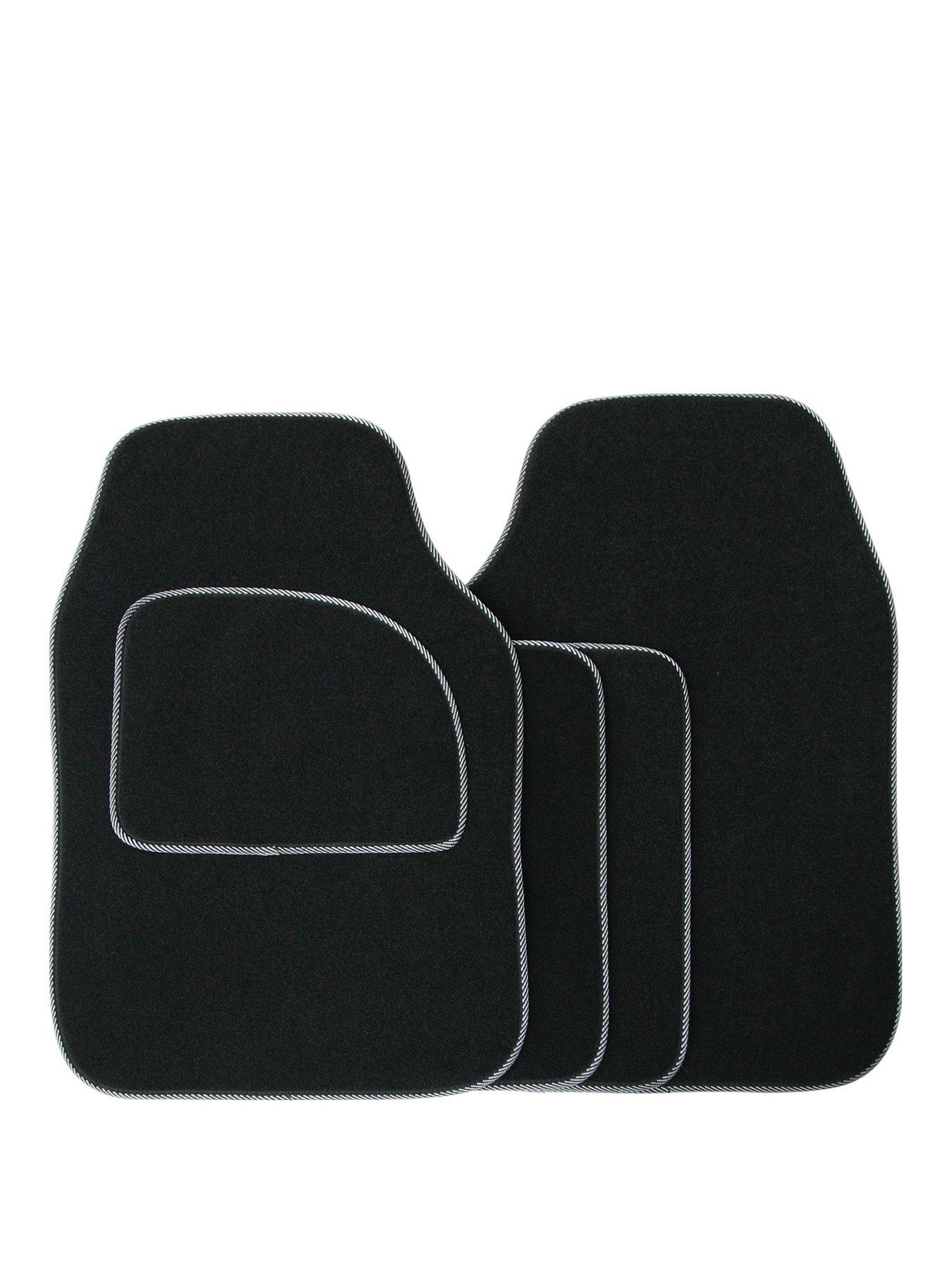 Product photograph of Streetwize Accessories Black Carpet Mat Set With Grey Piping from very.co.uk