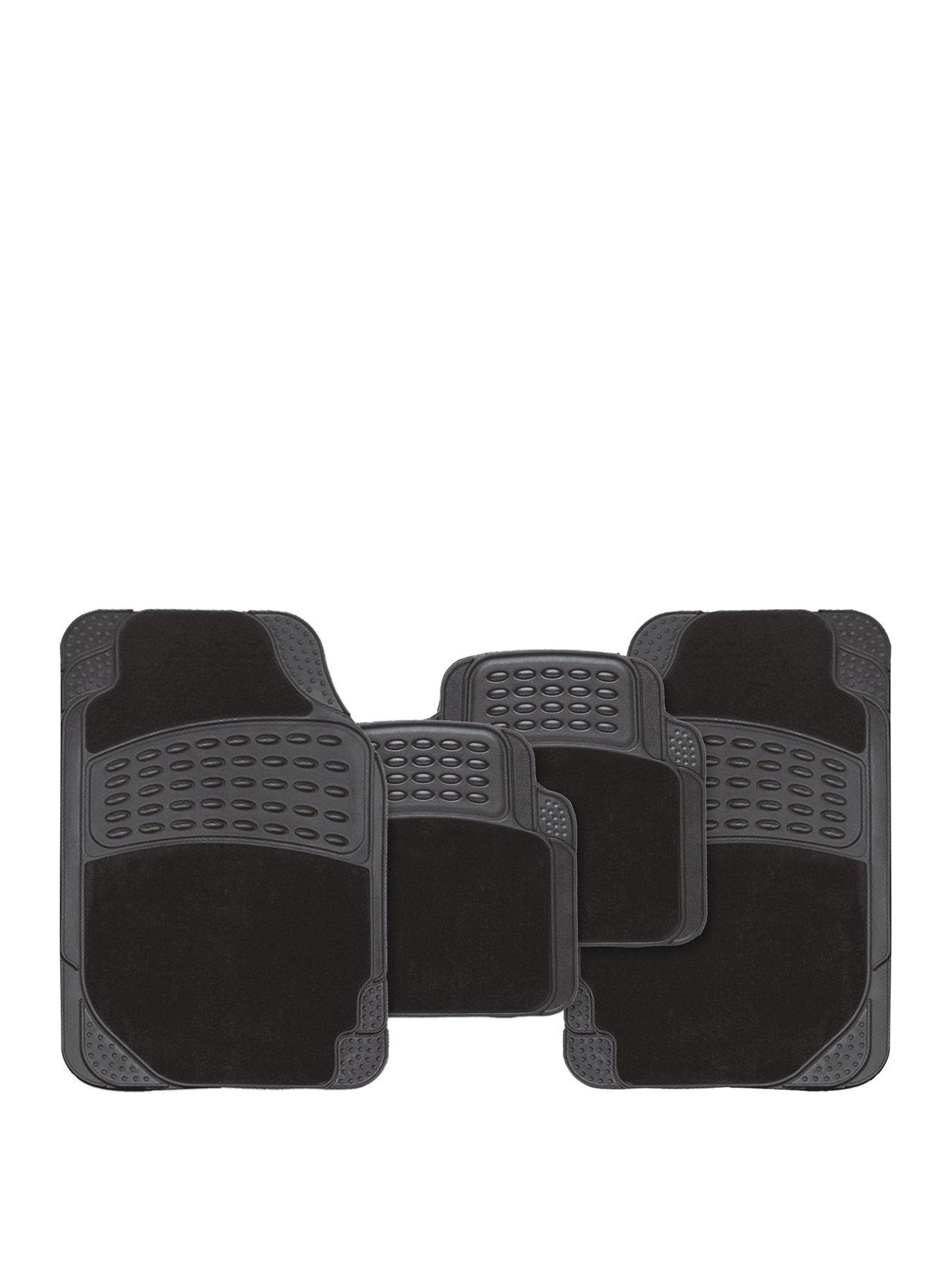 Product photograph of Streetwize Accessories Black Stellar Combination Car Mat Set from very.co.uk