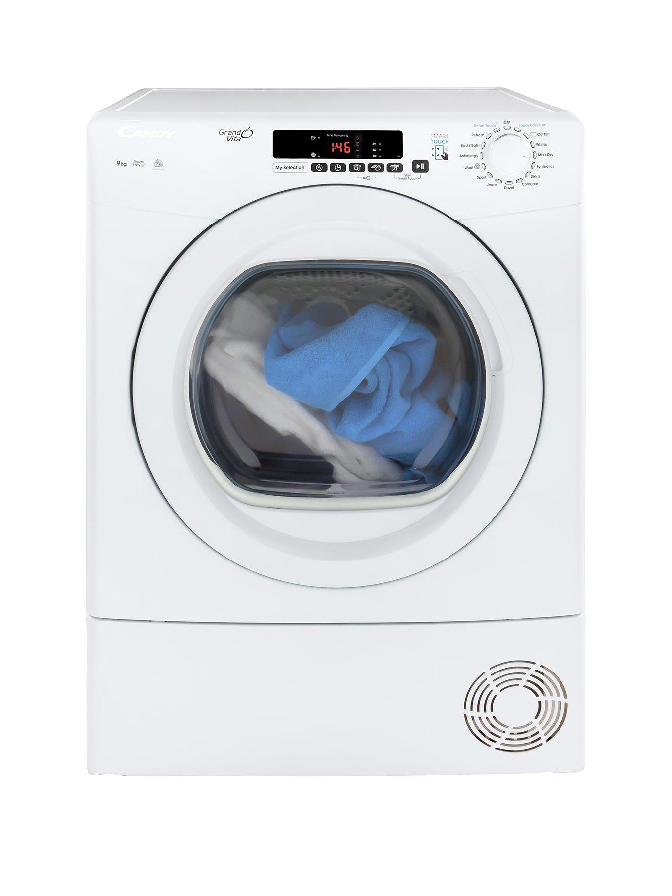 Candy Grand’O Vita Gvs C9Dg 9Kg Load Condenser Sensor Tumble Dryer With Smart Touch – White