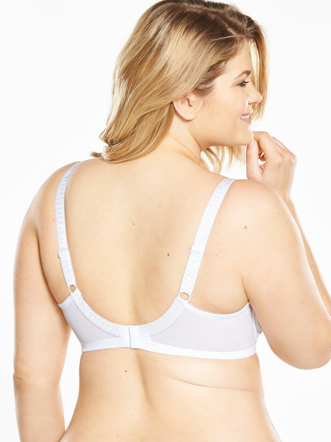 Elomi Cate Underwire Full Cup Banded Bra in White (WHE) FINAL SALE NORMALLY  $59