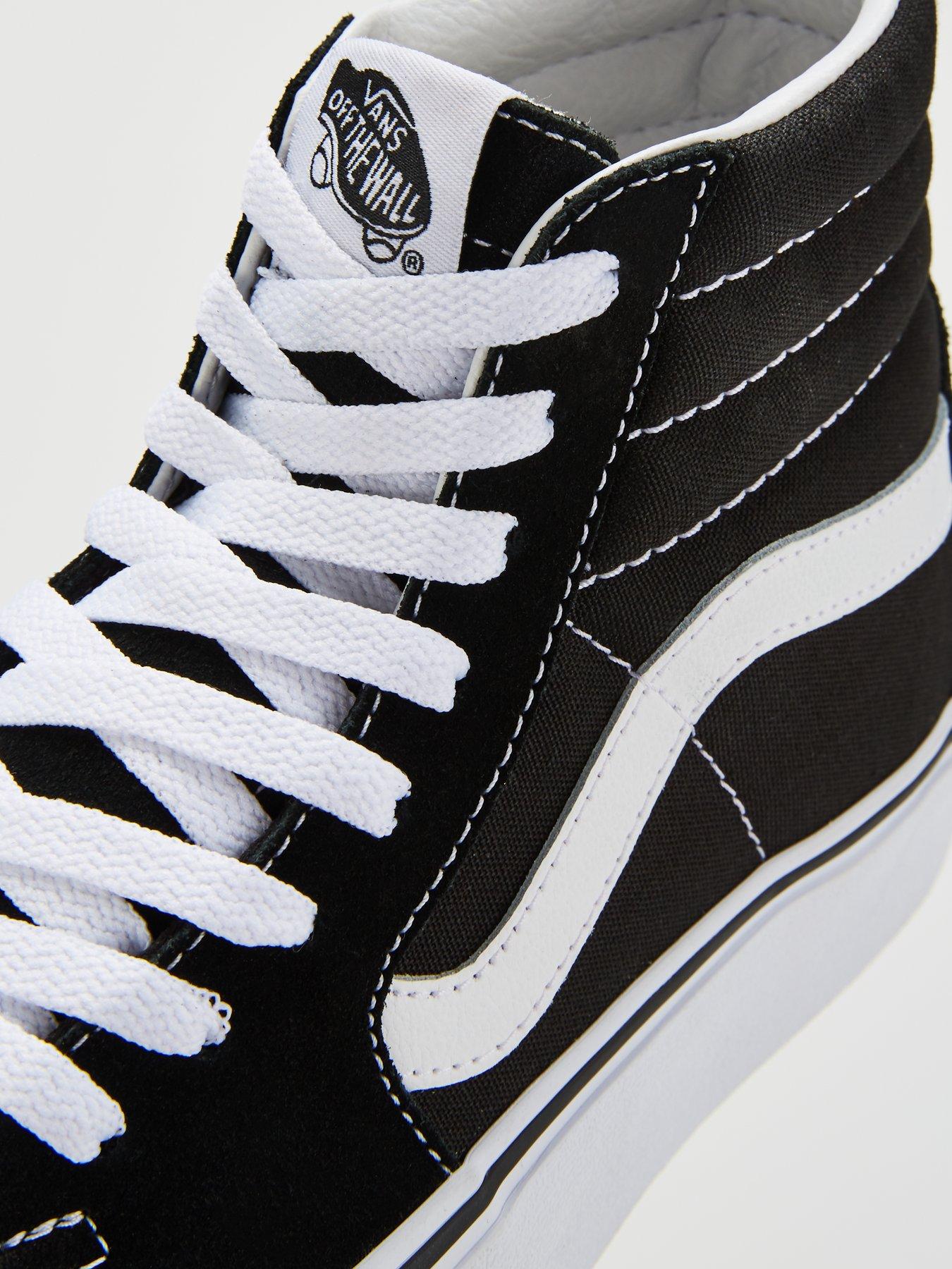 Vans Womens SK8 Hi Platform 2.0 Trainers Black White Very