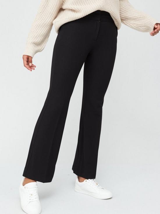 front image of v-by-very-the-bootcut-trouser-black