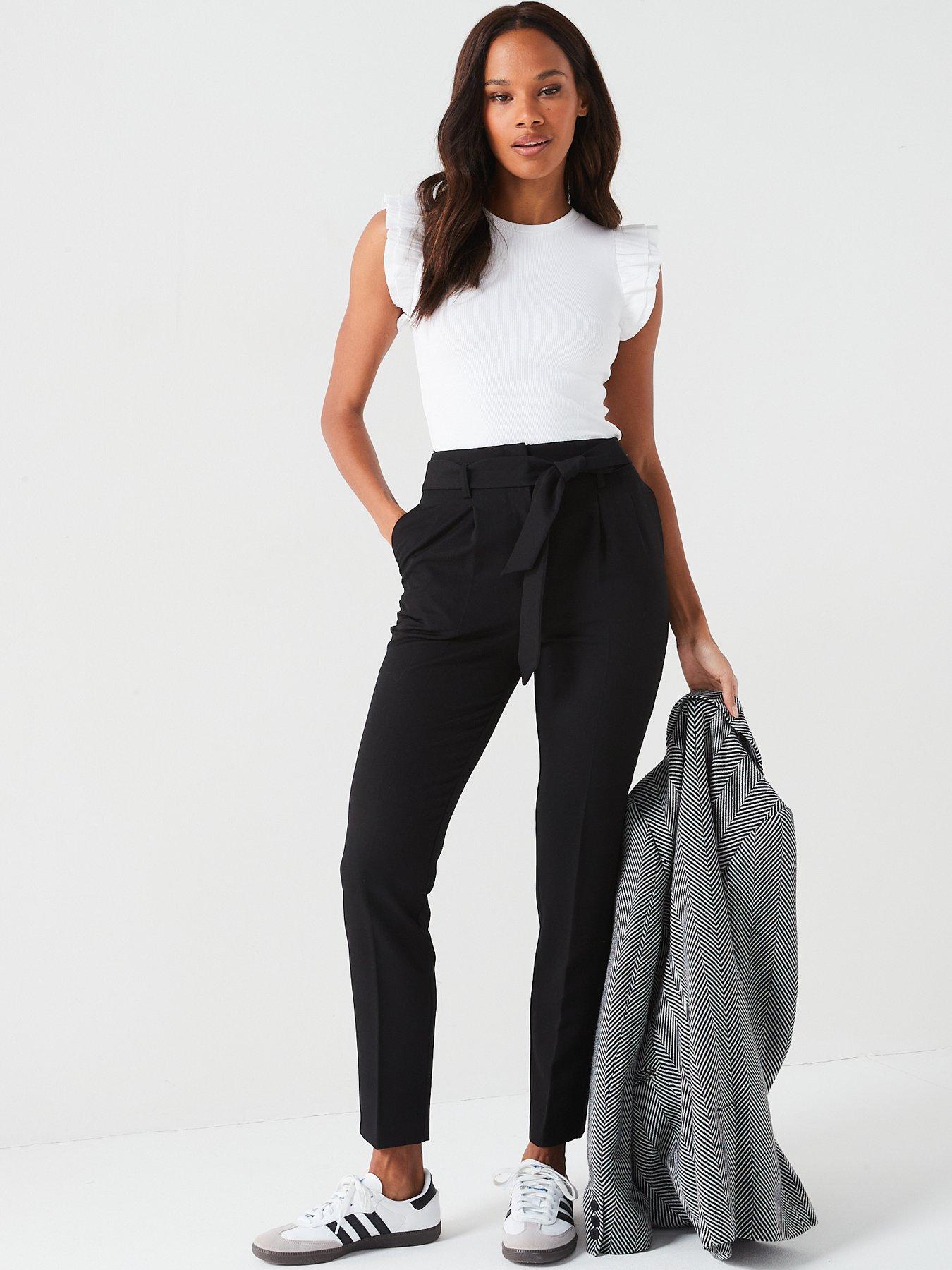 V by Very The Tapered Leg Trouser - Black | Very.co.uk