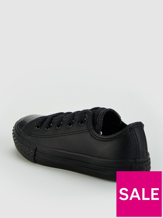 stillFront image of converse-chuck-taylor-all-star-leather-ox-children-shoes-black