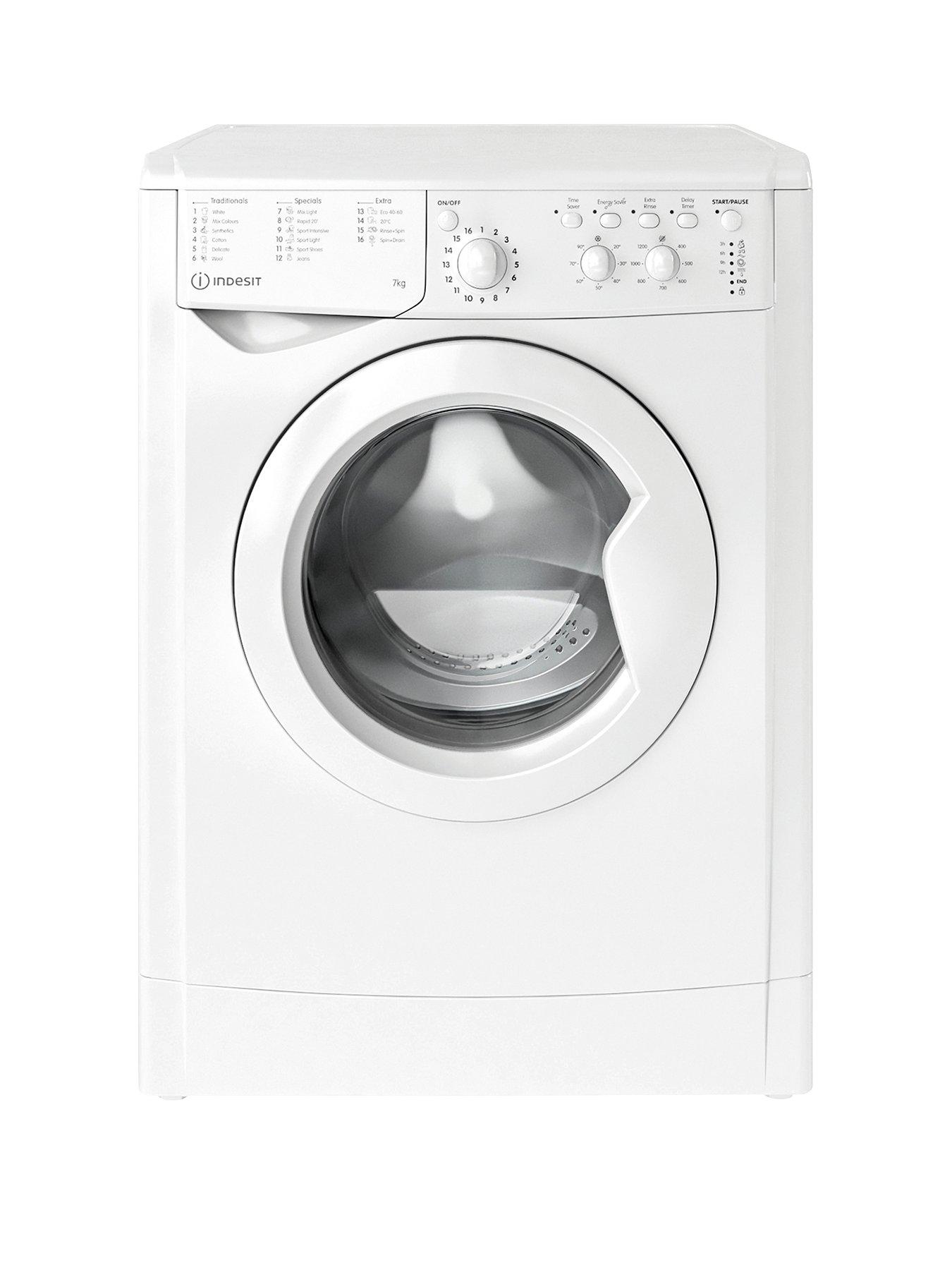 Indesit EcoTime IWC71252ECO 7kg Load, 1200 Spin Washing Machine White very.co.uk