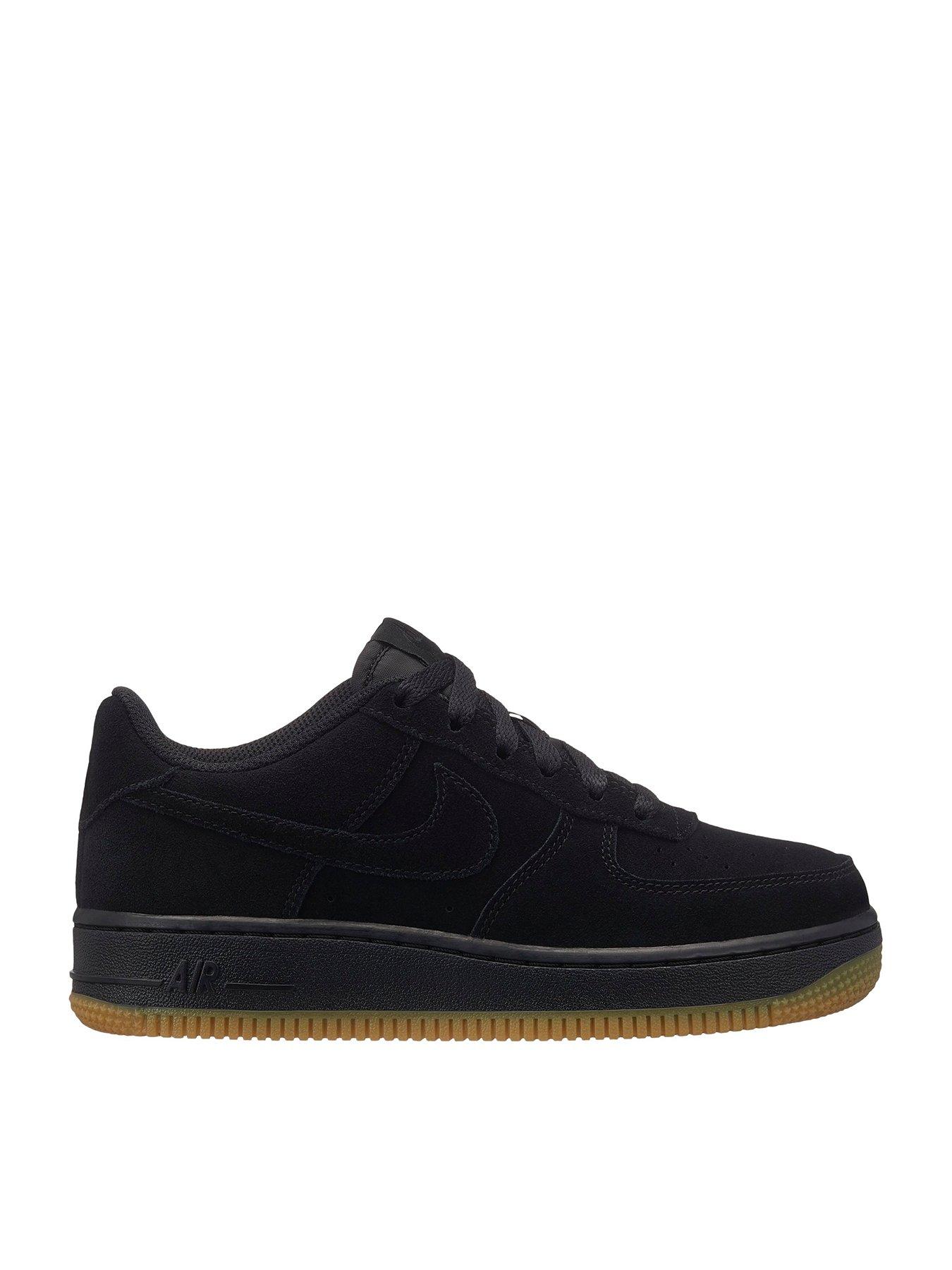 nike air force 1 black suede junior