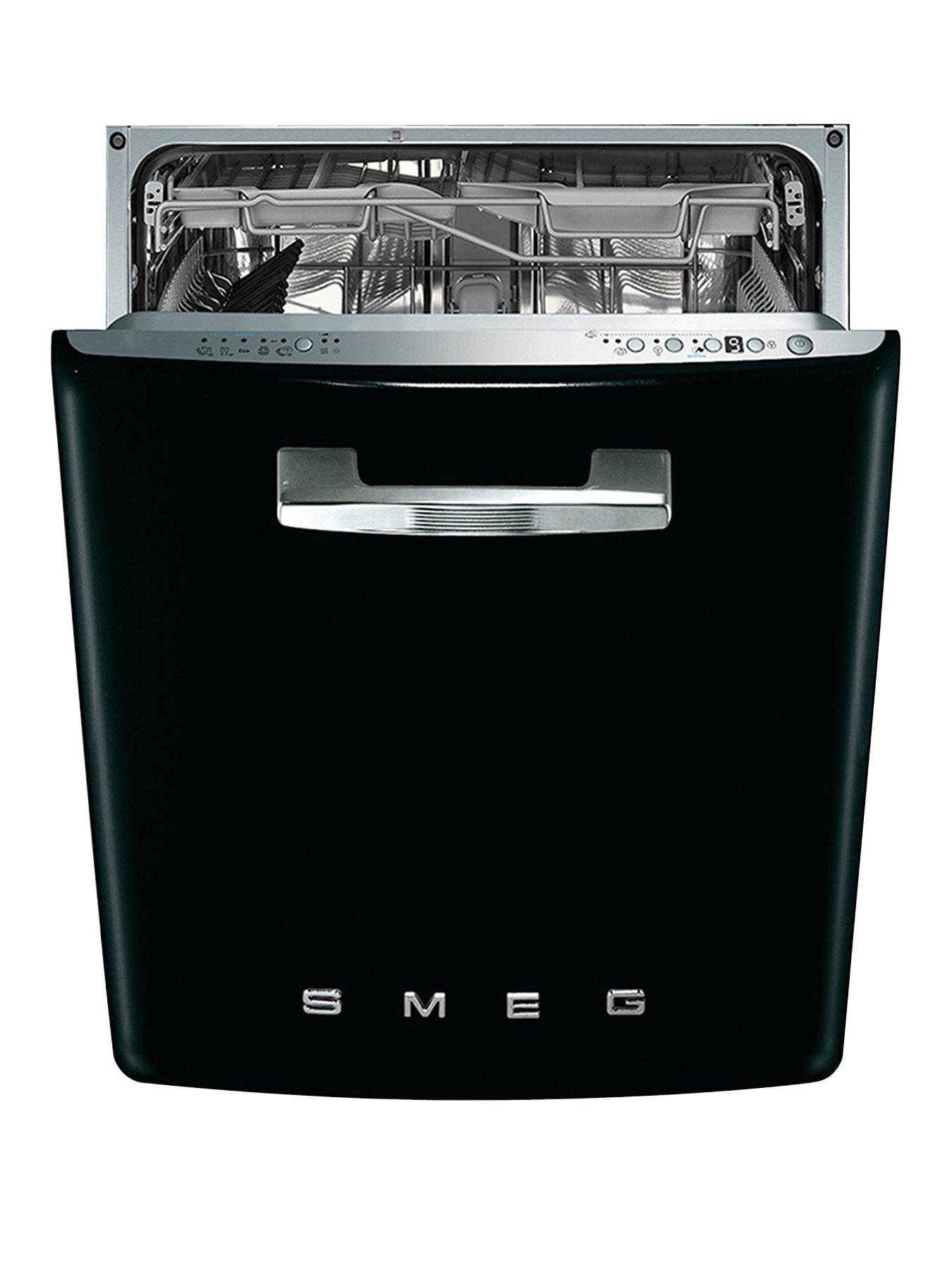 Smeg Di6Fabbl 60Cm 50S Style Built-In 13-Place Dishwasher With Flexiduo Baskets - Black