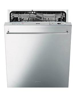 Smeg Di614Pss 60Cm Fully Integrated 14-Place Dishwasher With Flexiduo Baskets – Stainless Steel