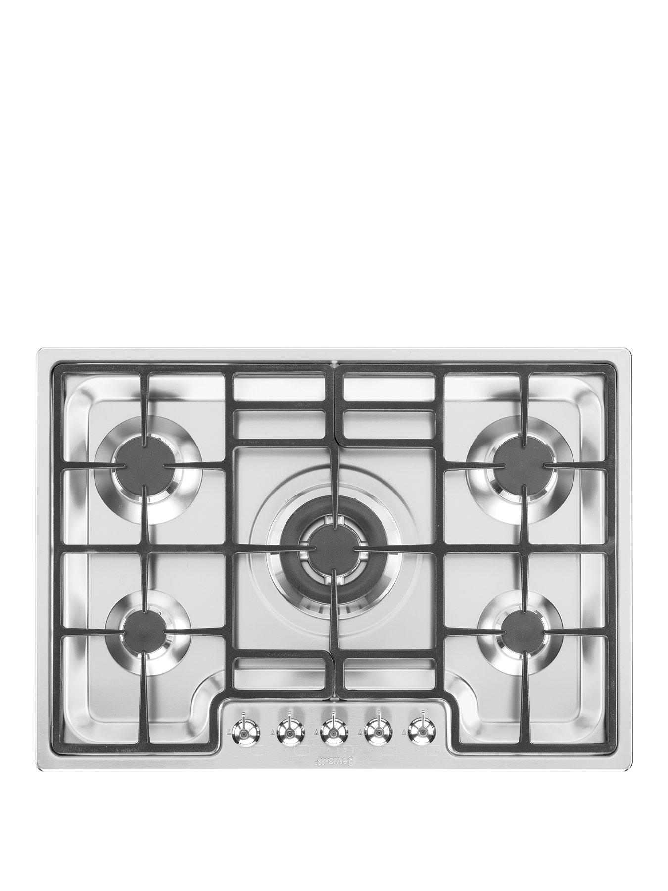 Smeg Pgf75-4 72Cm Ultra Low Profile Gas Hob Stainless Steel