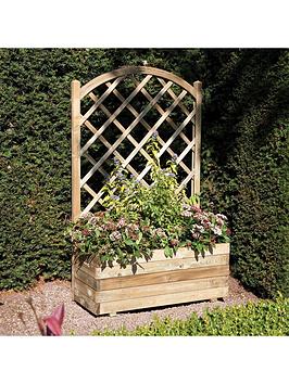 Product photograph of Rowlinson Rectangular Planter Amp Lattice from very.co.uk