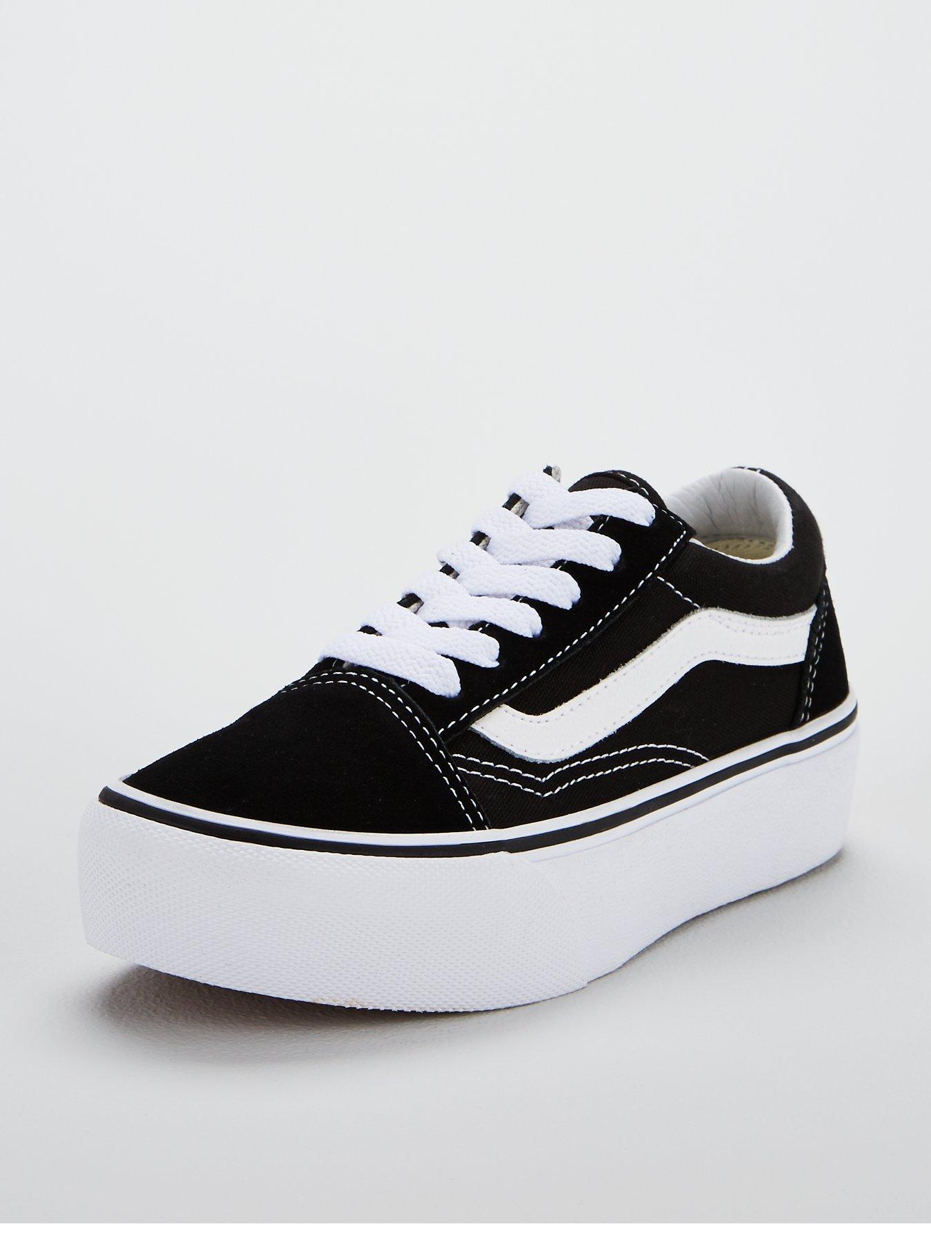 black and white vans size 3