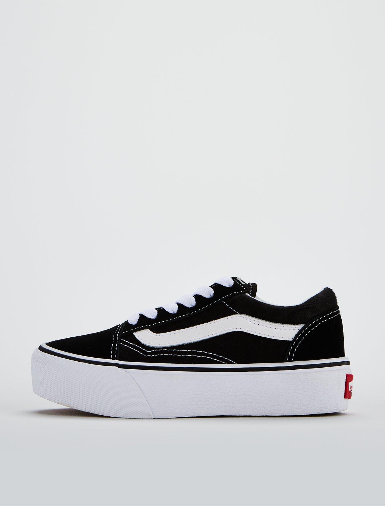 Kids vans cheap black and white