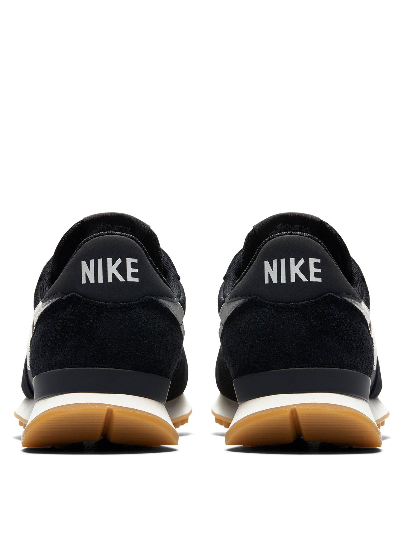 nike black and white internationalist trainers