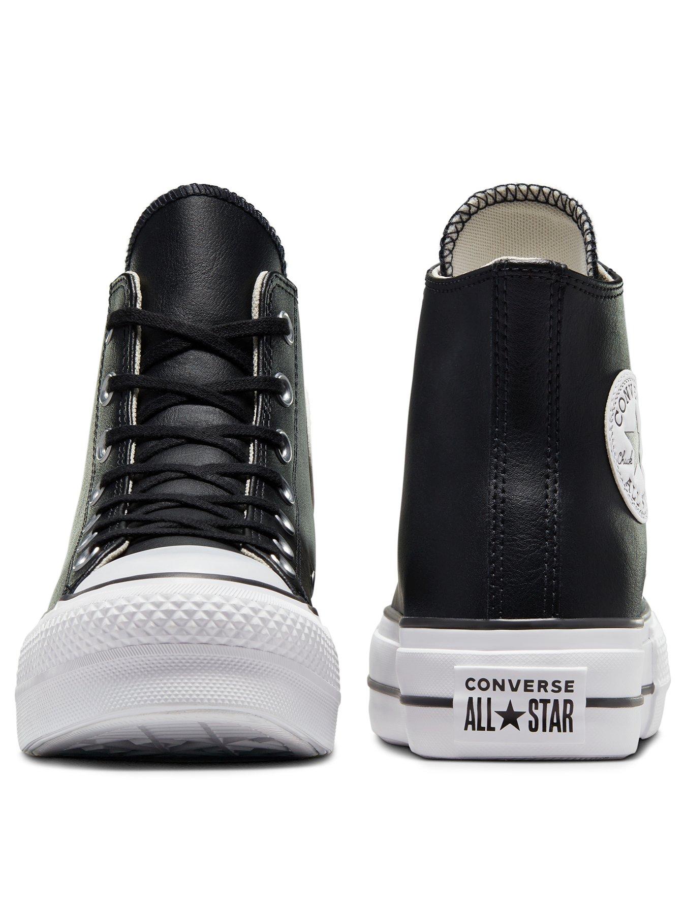 Ladies leather converse high tops online