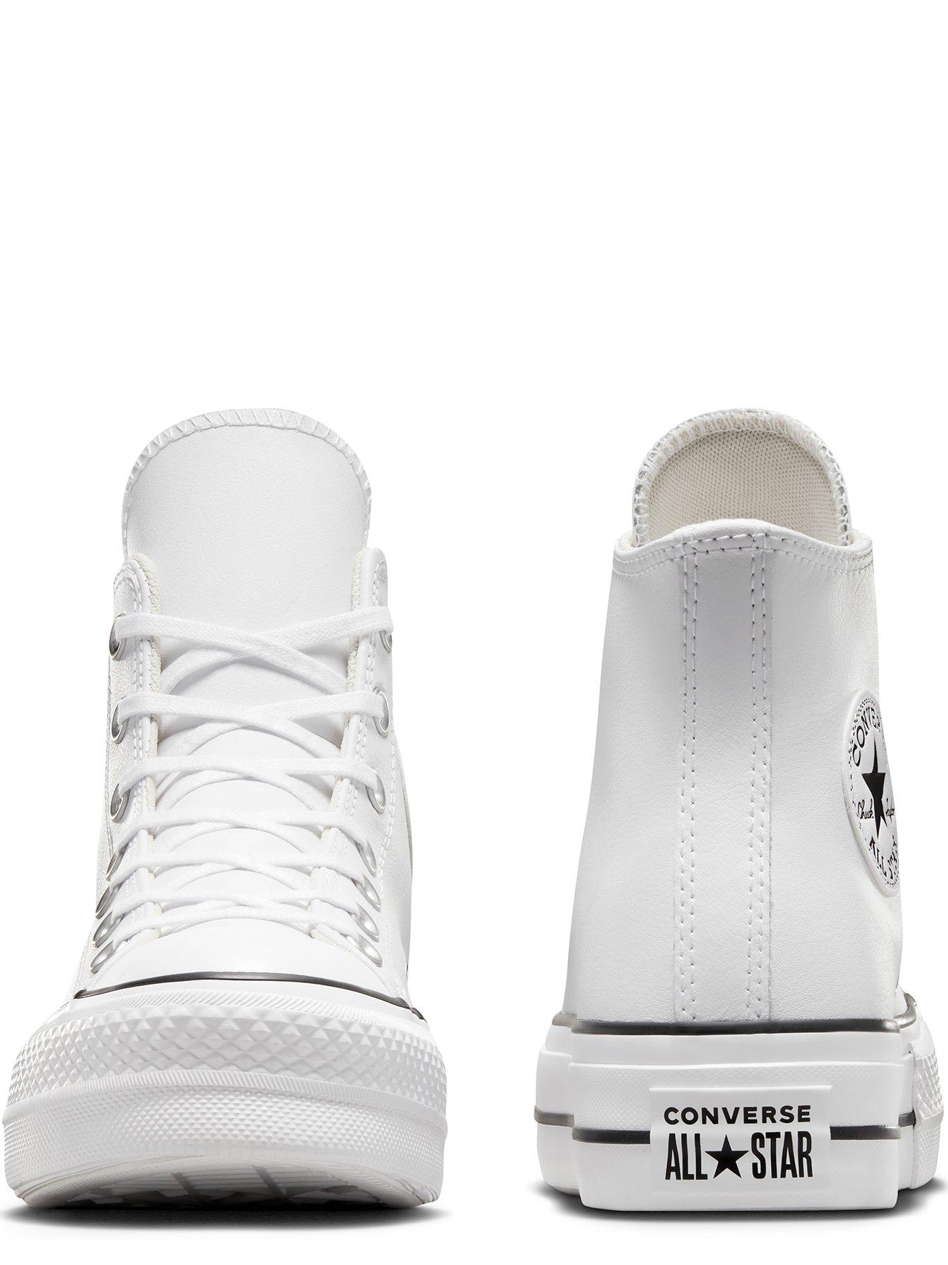 Chuck taylor all star clearance platform clean leather high top