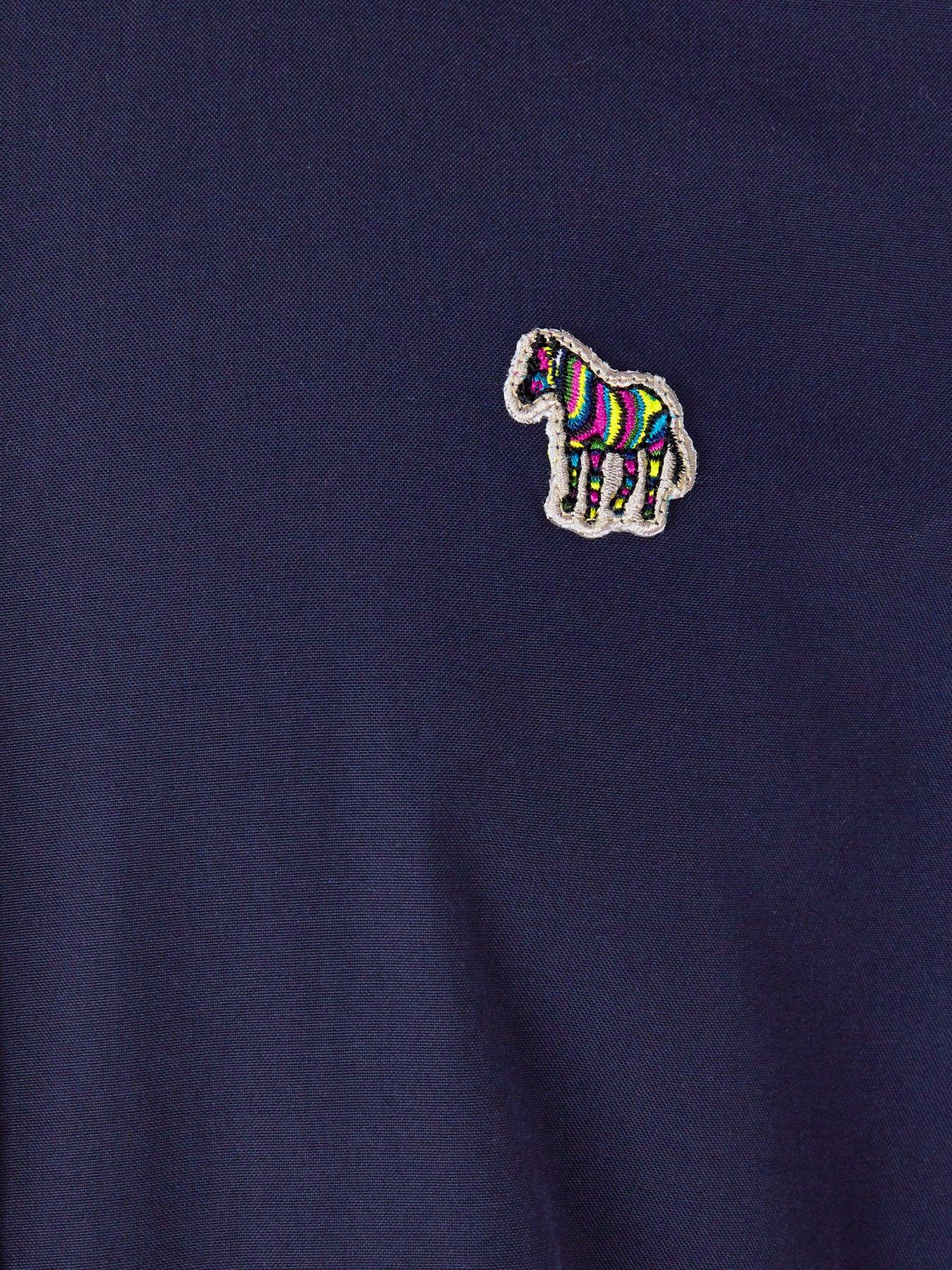 Image 5 of 5 of PS PAUL SMITH Zebra Badge Long Sleeve Tailored Fit Shirt - Navy