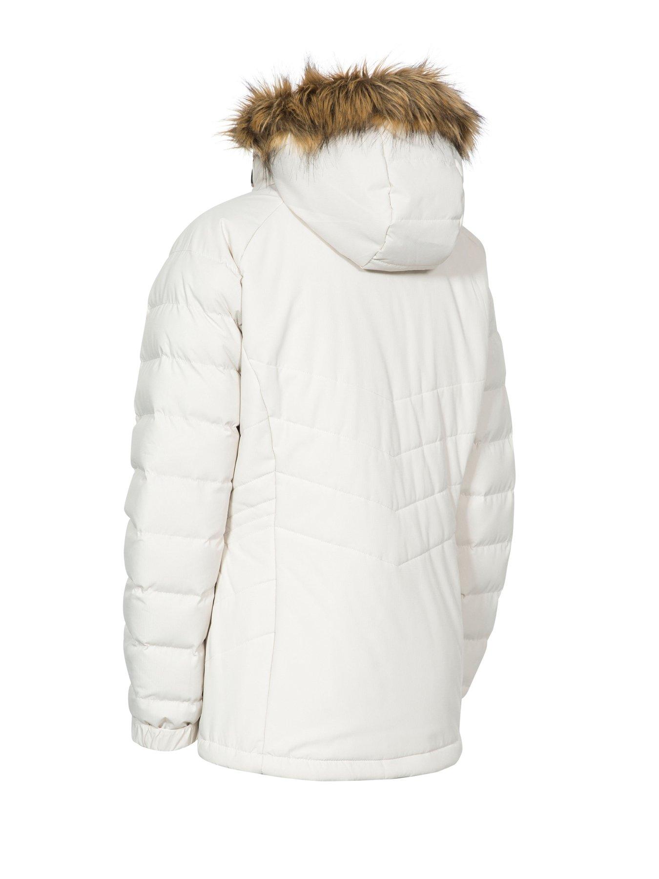 trespass nadina faux fur trim parka