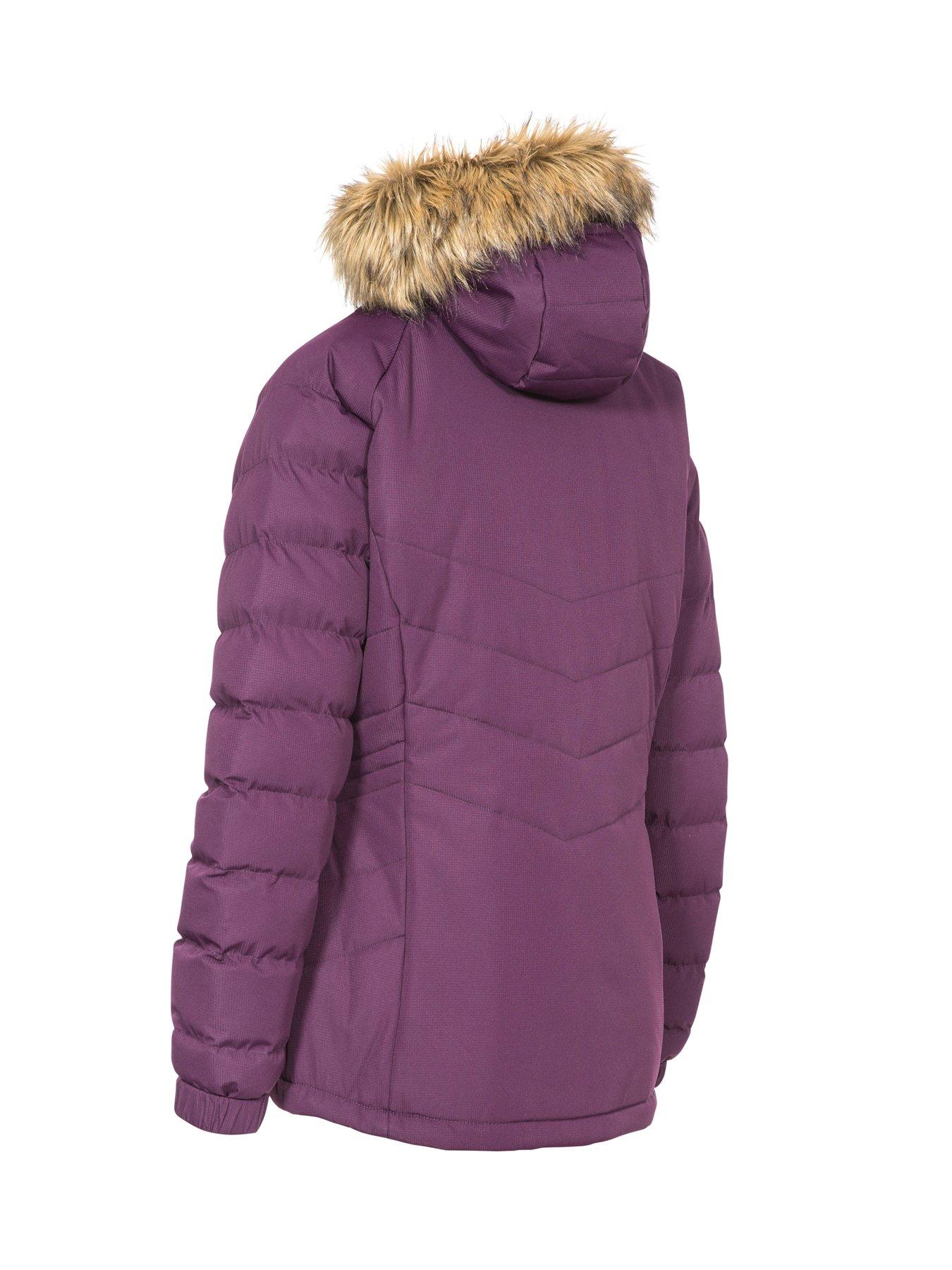 trespass nadina faux fur trim parka