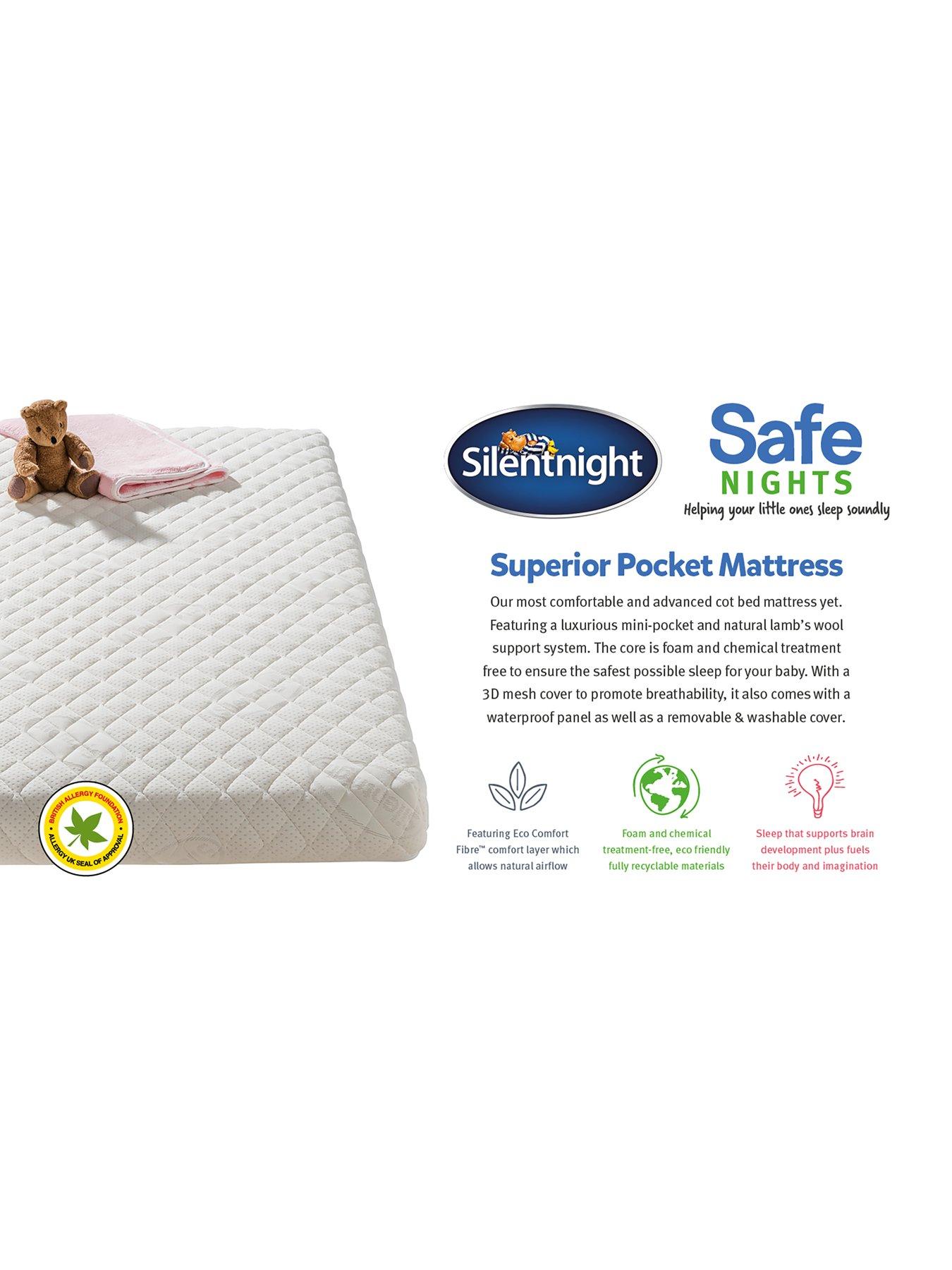 silentnight safe nights superior pocket cot bed mattress