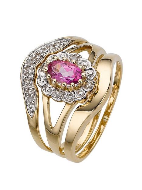 love-gem-9-carat-yellow-gold-5-point-diamond-and-amethyst-three-piece-bridal-set