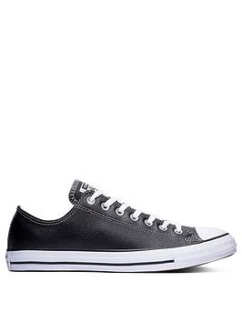 Converse Mens Leather Ox Trainers - Black