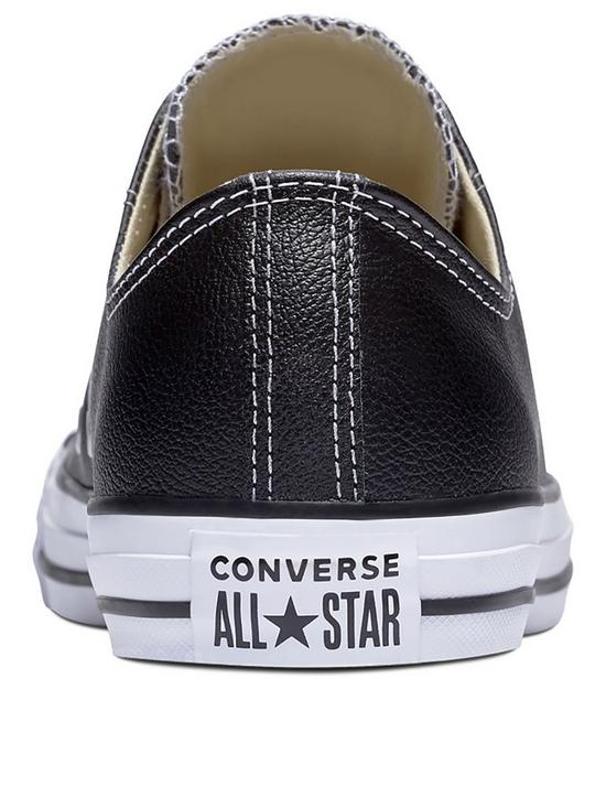 stillFront image of converse-mens-leather-ox-trainers-black