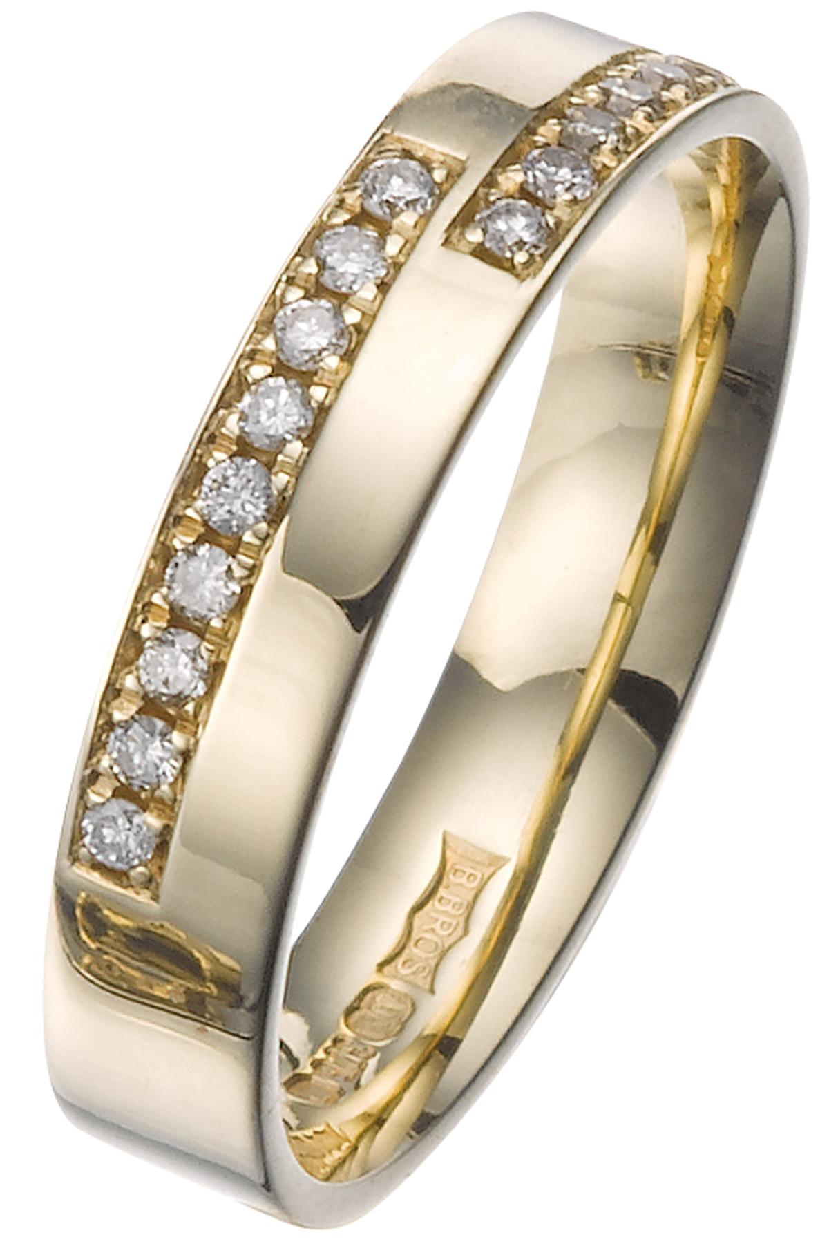 Women 9ct 18 Point Diamond 4mm Wedding Ring