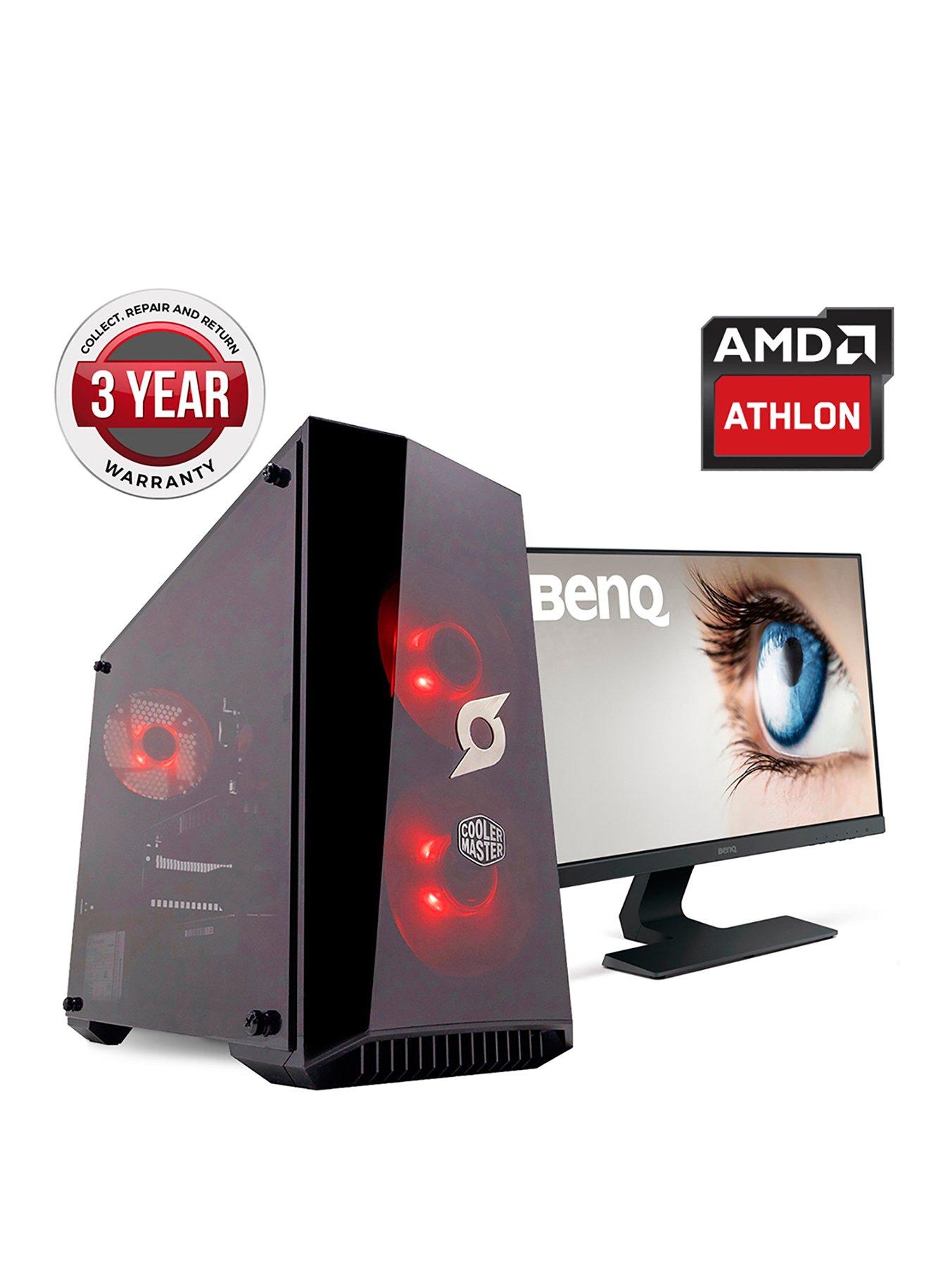 Zoostorm Stormforce Onyx Amd 200Ge Processor, 8Gb Ram, 2Tb Hard Drive, Gaming Pc With 23.8 Inch Benq Full Hd Monitor