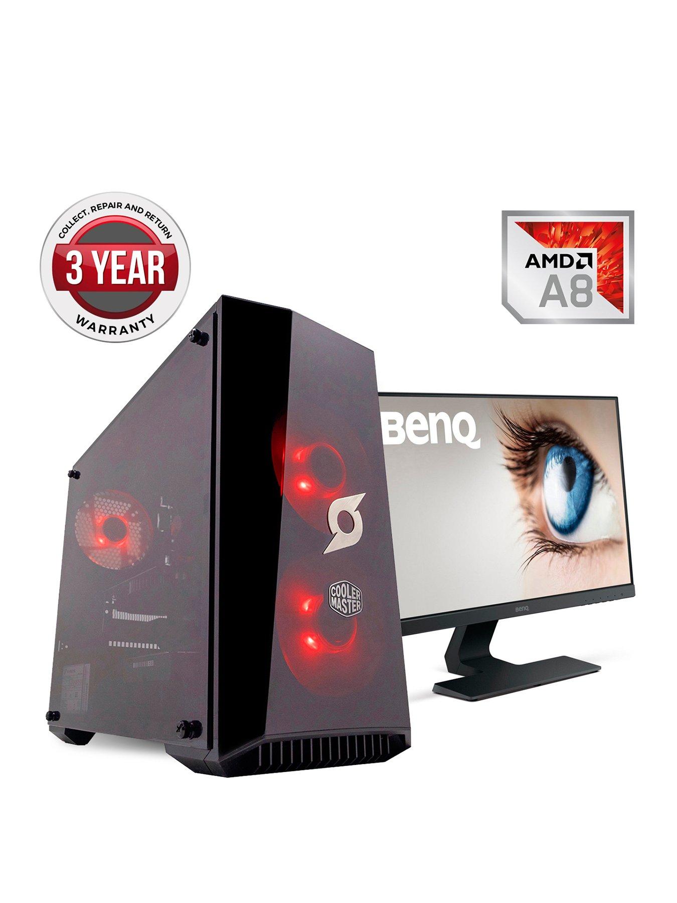 Zoostorm Stormforce Onyx Amd A8 Processor, 8Gb Ram, 1Tb Hard Drive Gaming Pc With 23.8 Inch Benq Full Hd Monitor